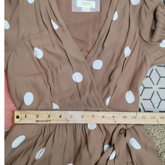 Anthropologie Bernice Polka Dot Wrap Dress, sz 0 - Picture 13 of 16